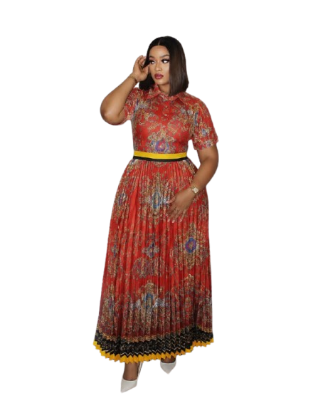 Pleated Maxi Dress Pleated Maxi Dress (foreign) - Image 1